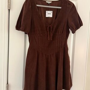 American Eagle Outfitters Brown corduroy dress NWT